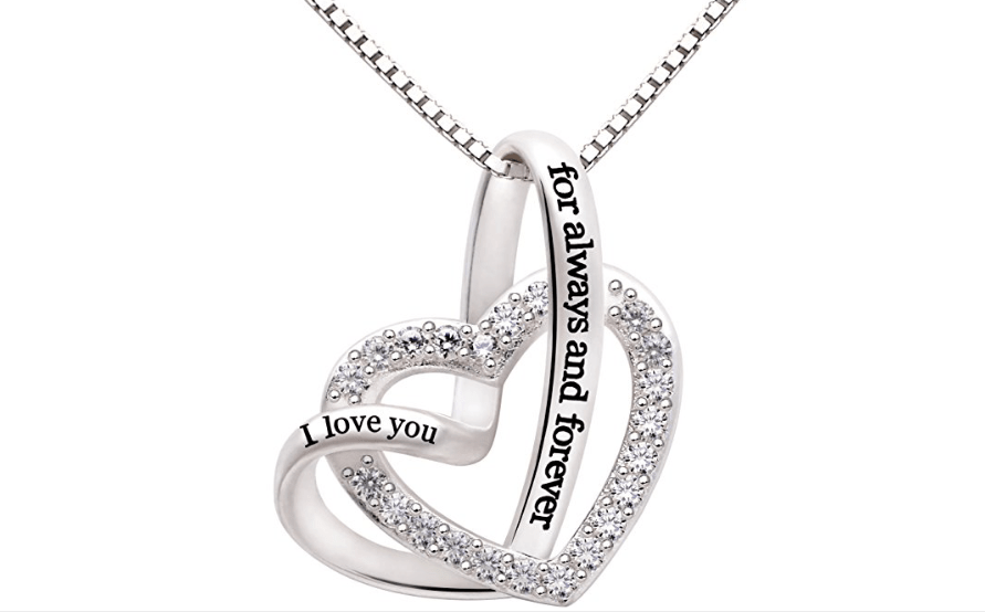 Sterling Silver Zirconia Love Heart Necklace