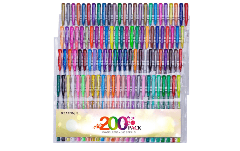 Reaeon 200 Gel Pens Coloring Set