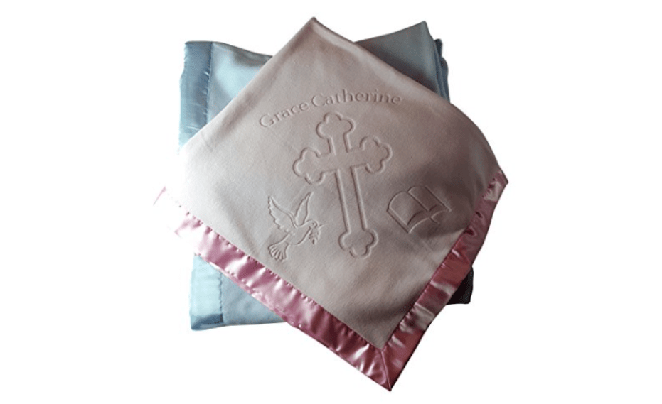 Boys and Girls Baptism Personalized Baby Blanket
