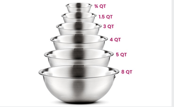 Finedine 6 S:Steel Mixing bowls
